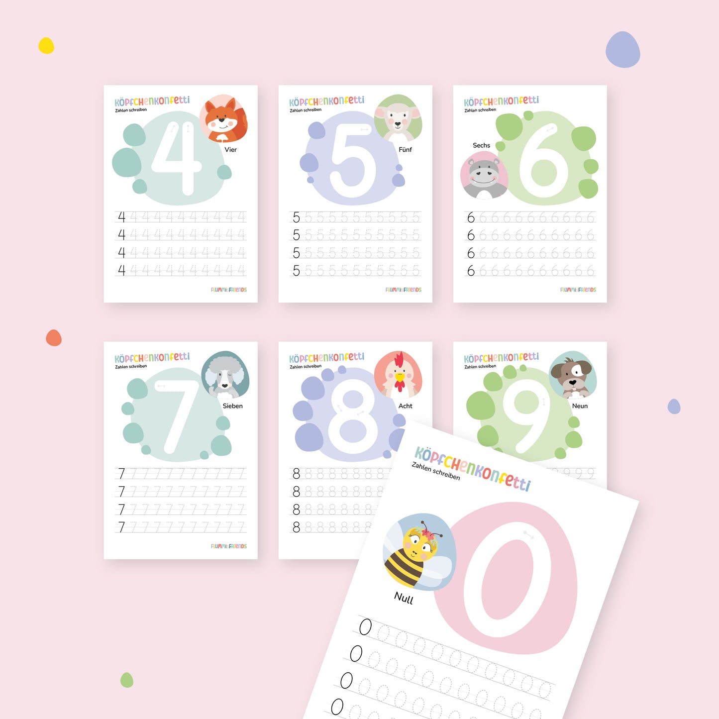 Köpfchenkonfetti – Zahlen