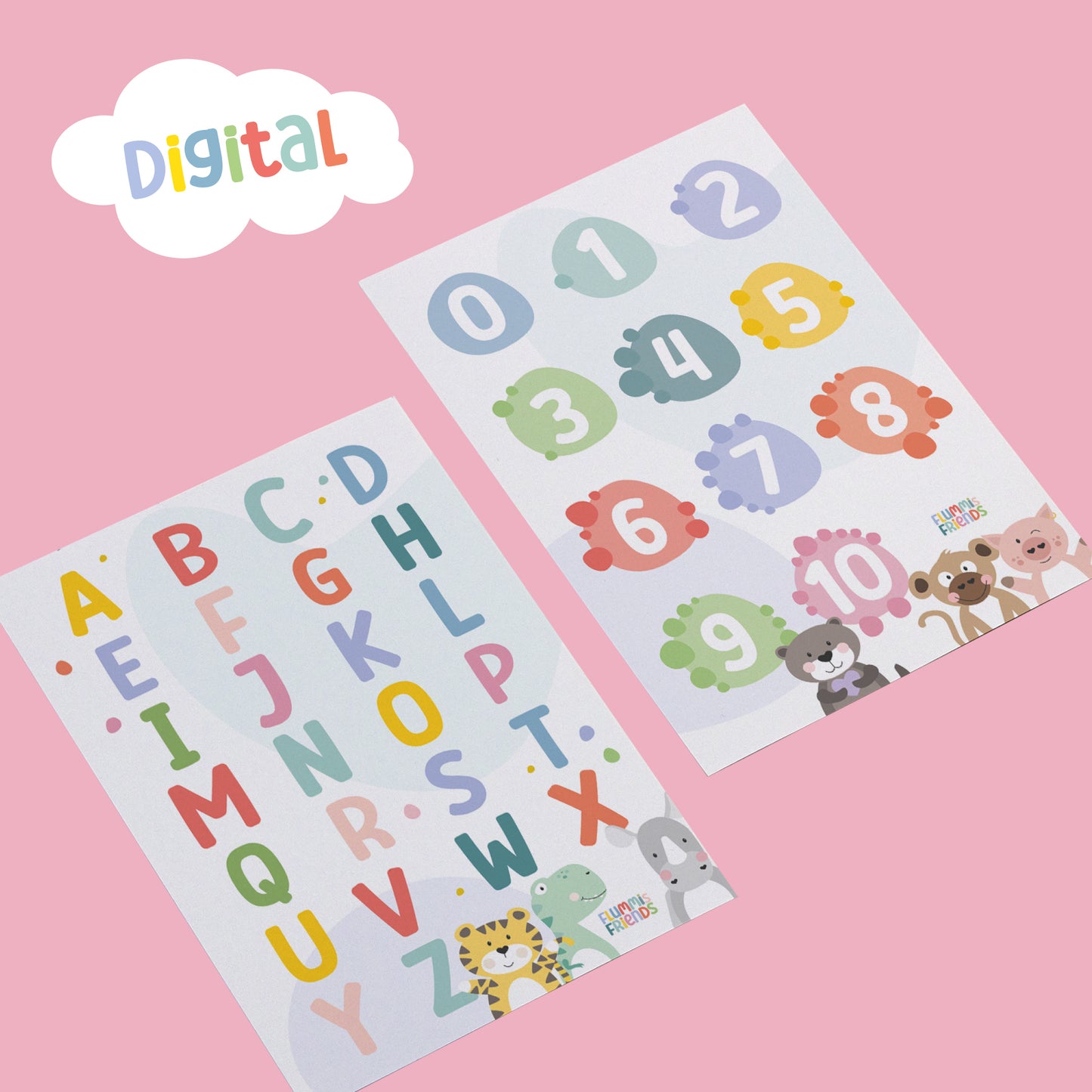 ABC & Zahlen Poster Set 2