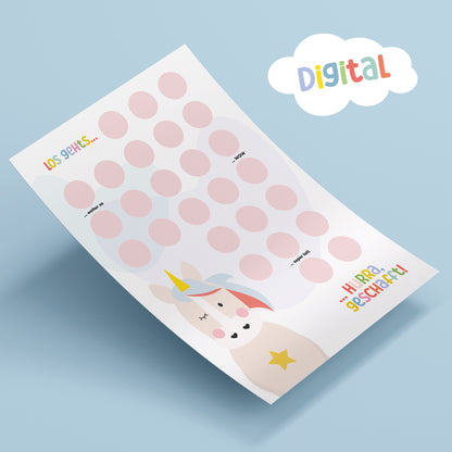 Belohnungschart Einhorn