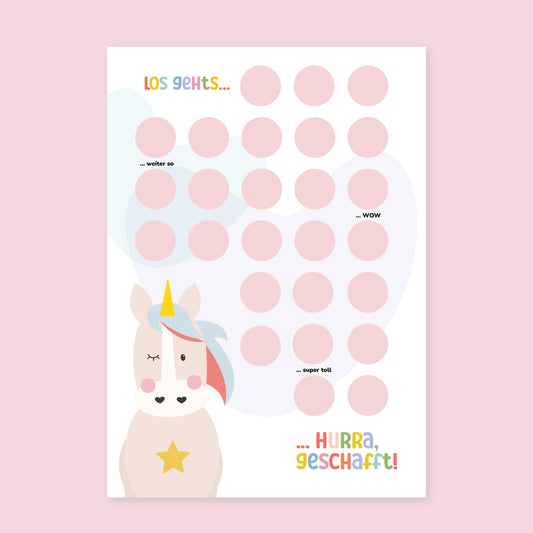 Belohnungschart Einhorn