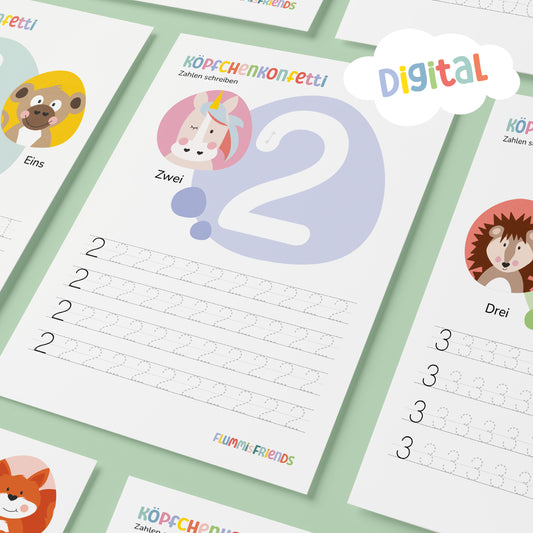 Köpfchenkonfetti – Zahlen