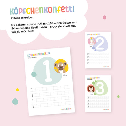 Köpfchenkonfetti – Zahlen