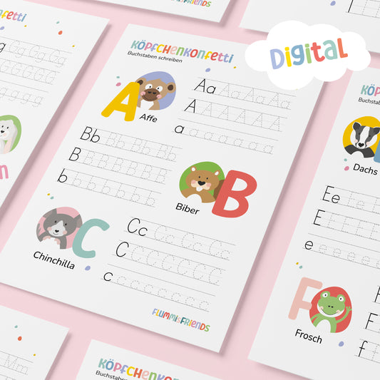 Köpfchenkonfetti – Buchstaben