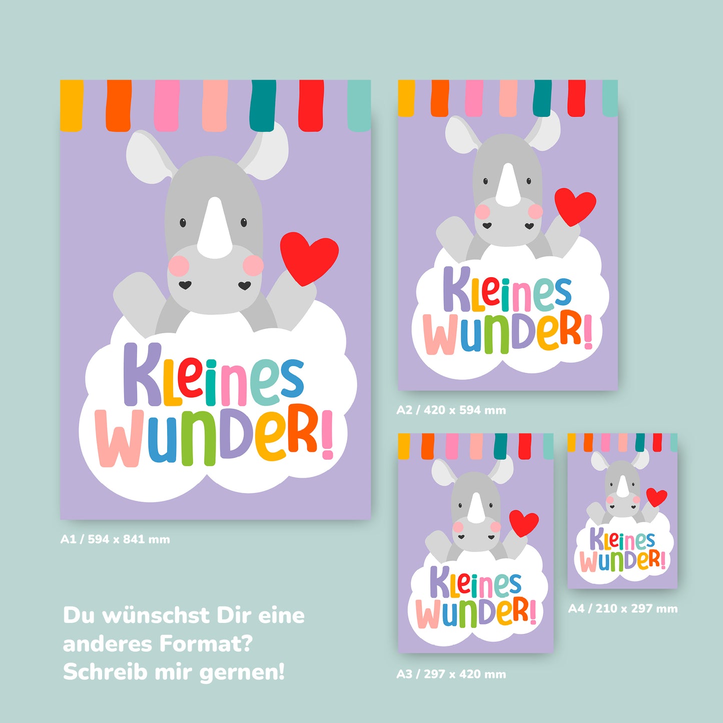 Poster *Kleines Wunder* Rocco Nashorn